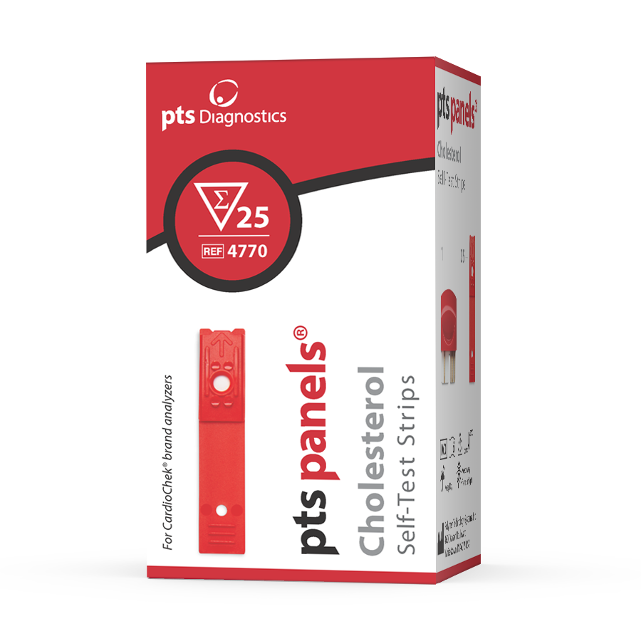 PTS Panels CHOLESTEROL At-Home Self-Test Strips (25 Tests)