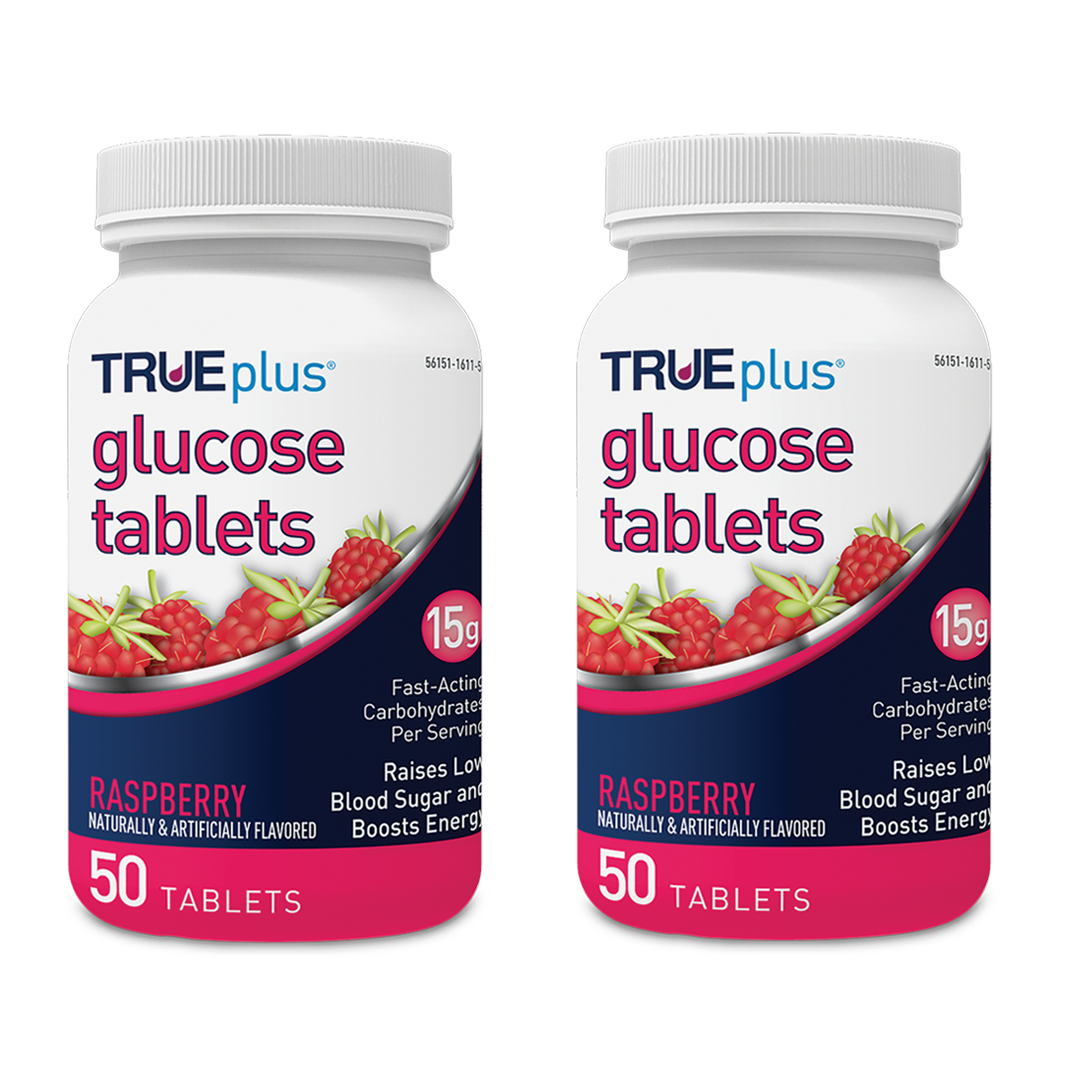 TRUEplus® Raspberry Glucose Tablets