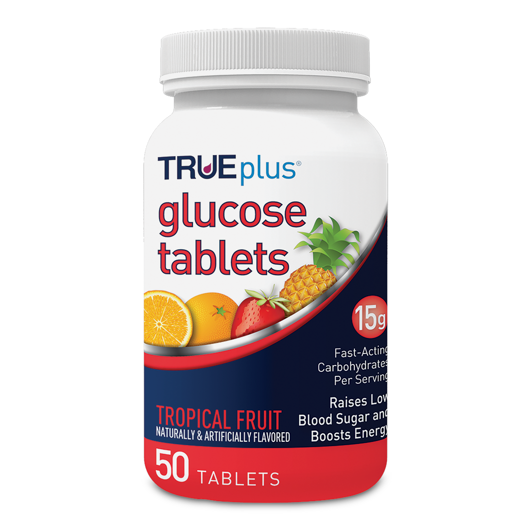 TRUEplus® Tropical Fruit Glucose Tablets