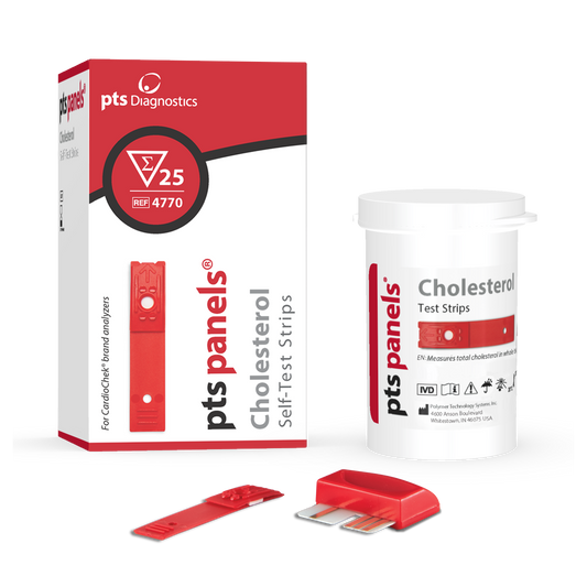 PTS Panels CHOLESTEROL At-Home Self-Test Strips (25 Tests)