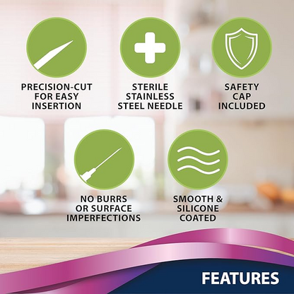 TRUEplus 5-Bevel Pen Needles 31G x 5mm (3/16") - 100/bx