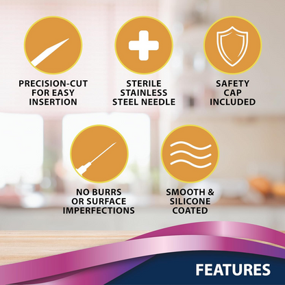 TRUEplus 5-Bevel Pen Needles 32G x 4mm (5/32") - 100/bx