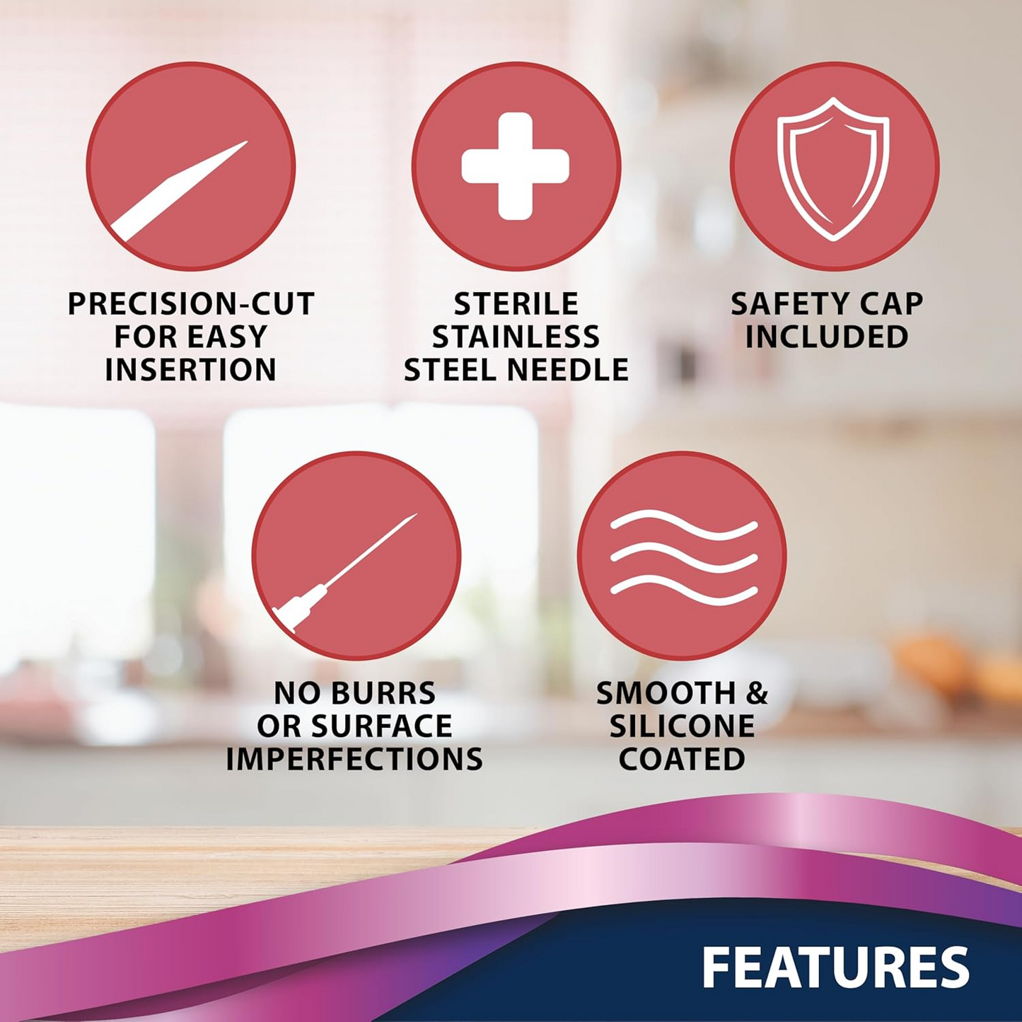 TRUEplus 5-Bevel Pen Needles 29G x 12.7mm (1/2") - 100/bx