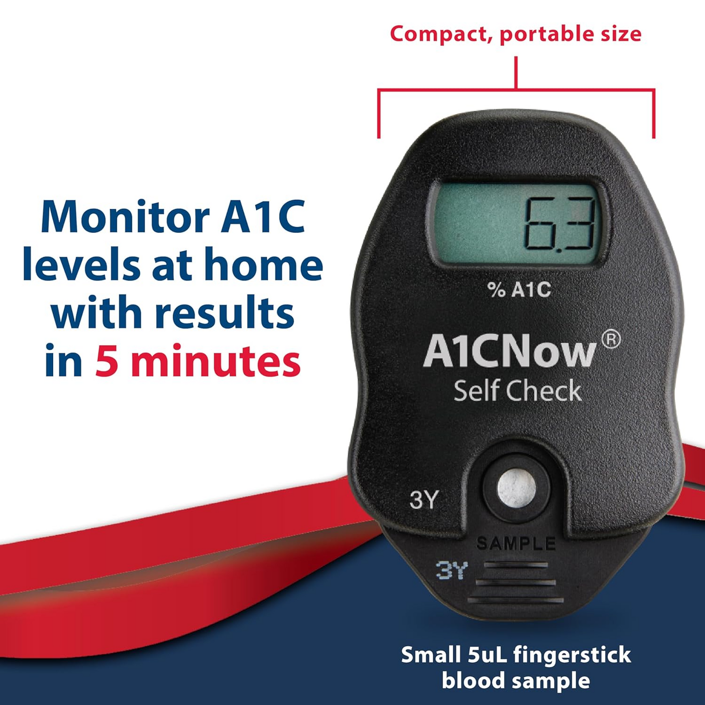 TRUE+A1CNow Self Check Test System - 2 Count Test Kit