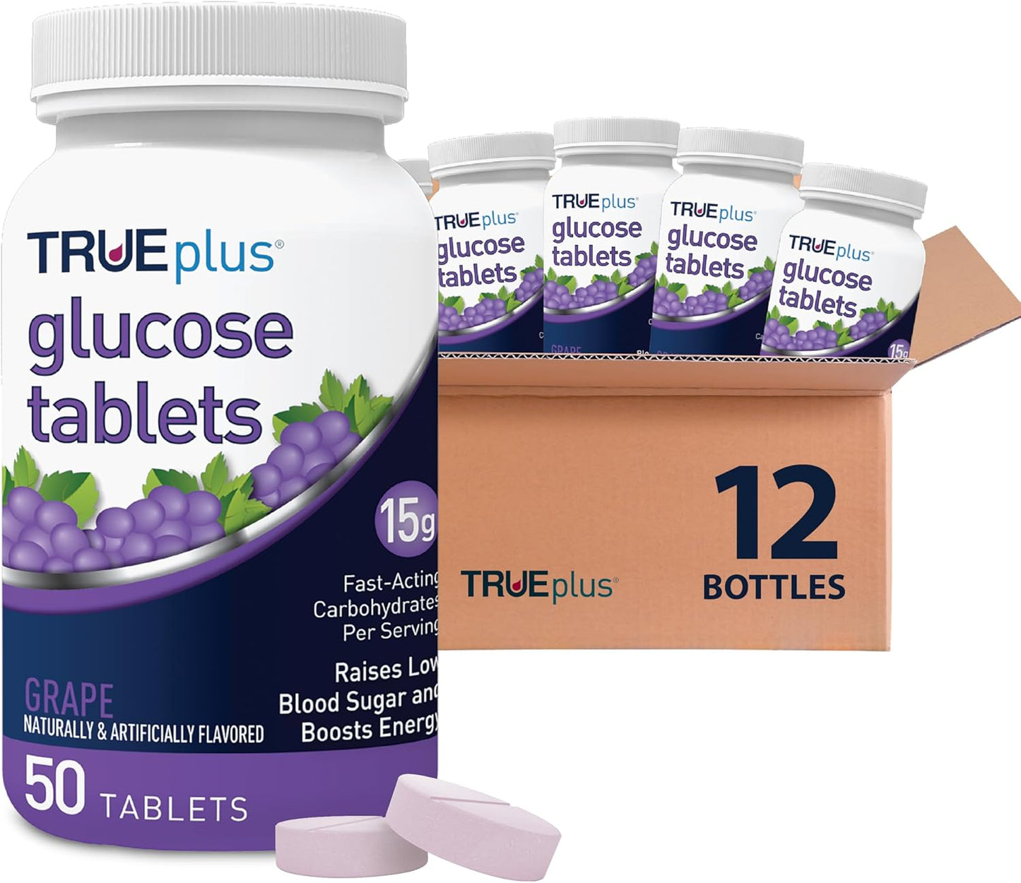 TRUEplus® Grape Glucose Tablets