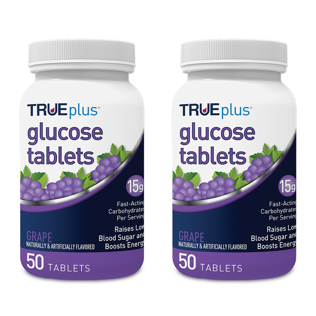 TRUEplus® Glucose Tablets — Grape — 50-Count – TD Health Store