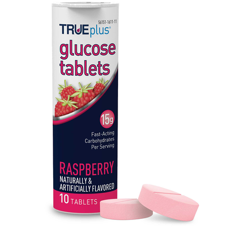 TRUEplus® Raspberry Glucose Tablets 10 ct.