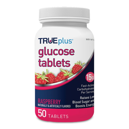 TRUEplus® Raspberry Glucose Tablets