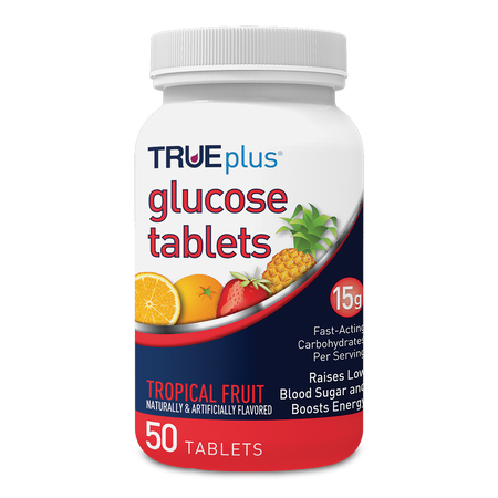 TRUEplus® Tropical Fruit Glucose Tablets