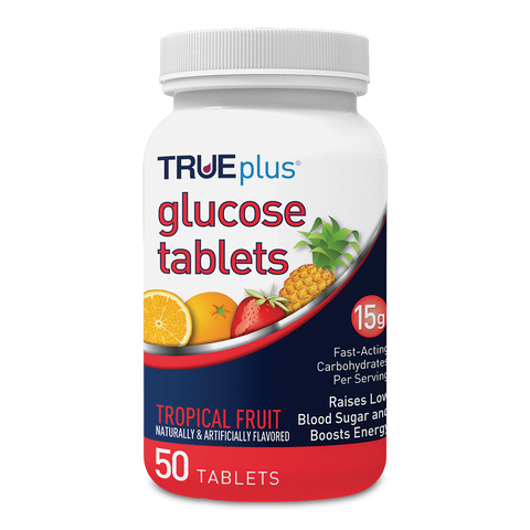 TRUEplus® Tropical Fruit Glucose Tablets