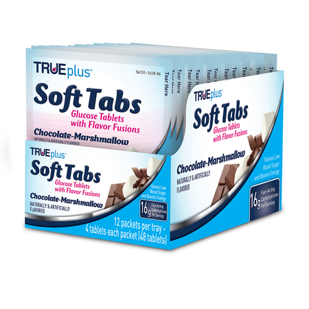 TRUEplus® Chocolate Marshmallow Soft Tabs Tray - 48 ct.