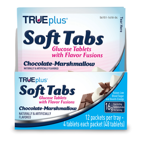 TRUEplus® Chocolate Marshmallow Soft Tabs Tray - 48 ct.